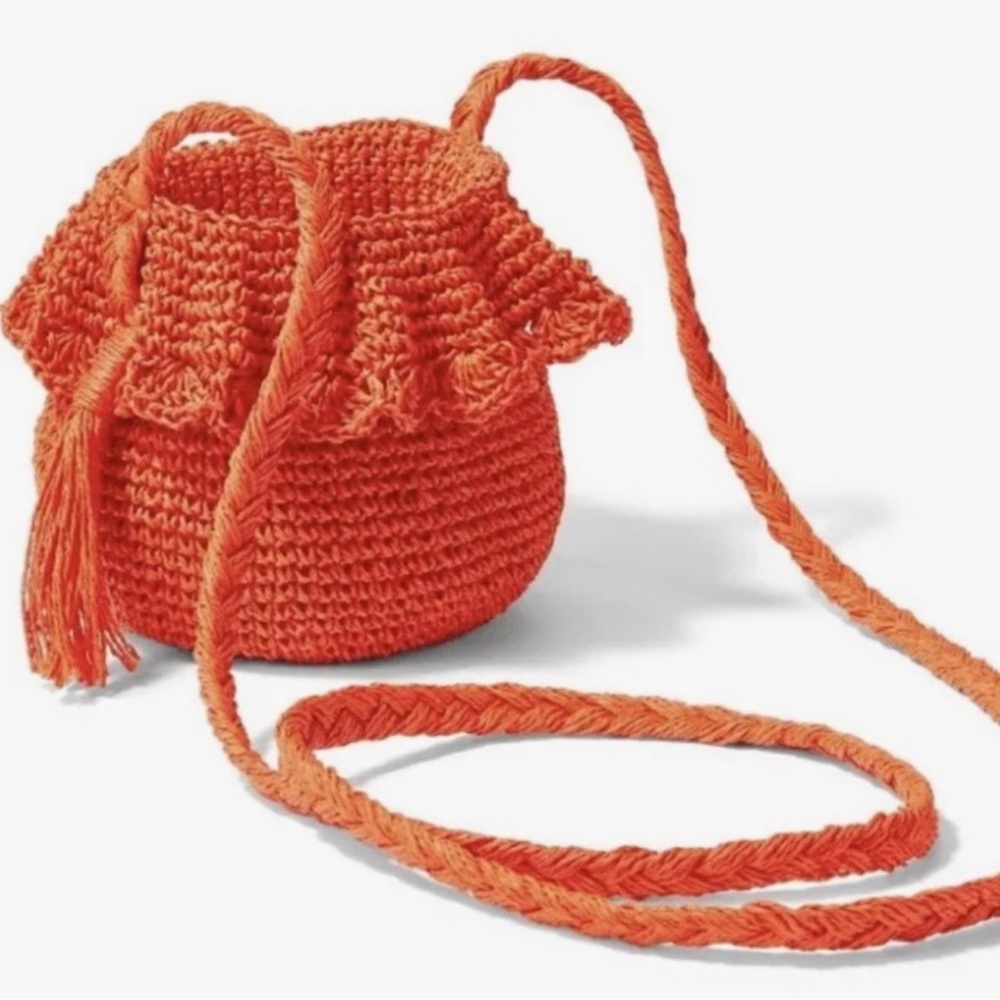 NWT Rhode for target woven orange bag Crossbody Bucket Bag